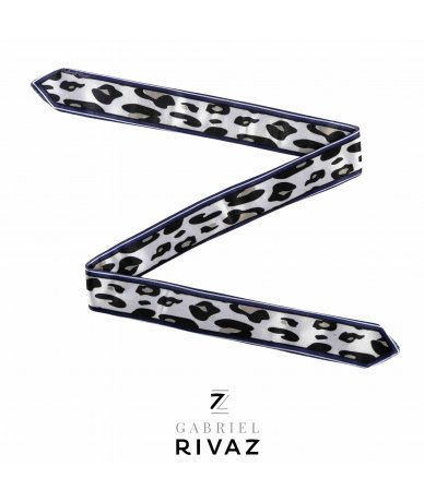 PULSERA DE SEDA LEOPARDO AZUL