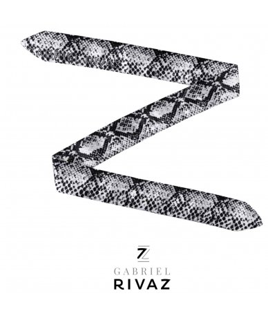 PULSERA DE SEDA SERPIENTE GRIS