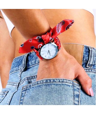 RELOJ ROJO PASIÓN PLATA