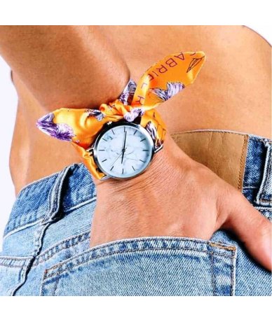 MONTRE ORANGE AUTOMNE ARGENT