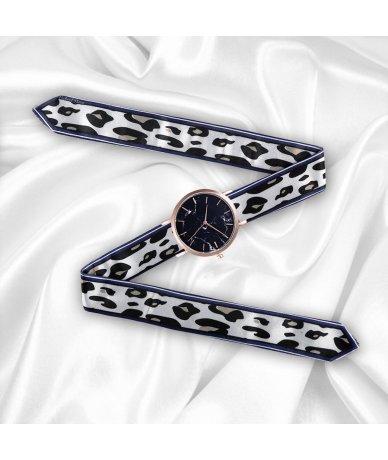 RELOJ AZUL LEOPARDO GOLD