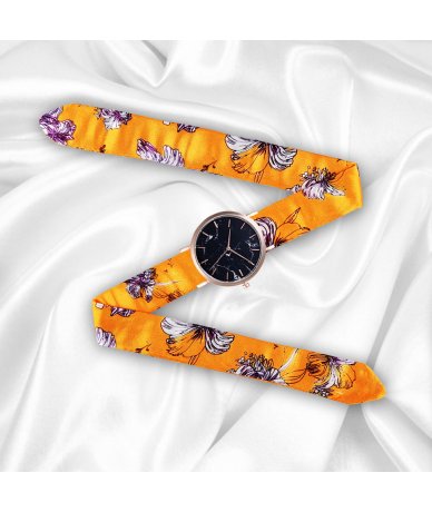 MONTRE ORANGE AUTOMNE GOLD