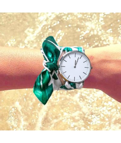 Bracelet montre femme soie